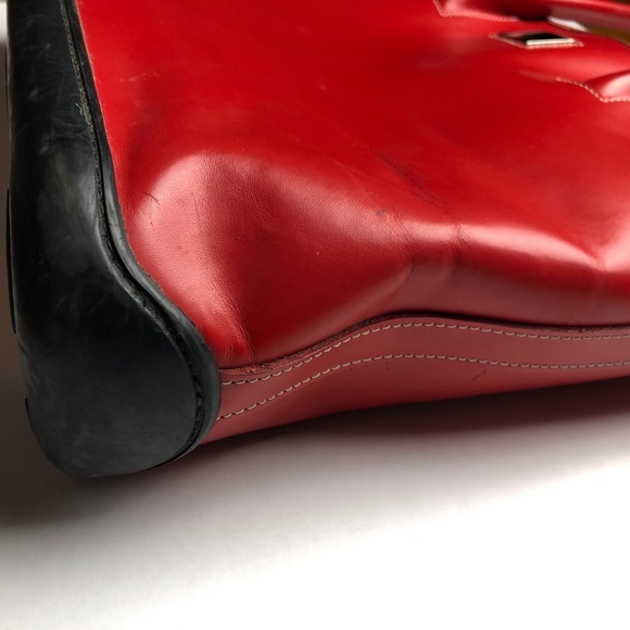 DOONEY & BOURKE Vintage Red Leather Handbag - Picture 11 of 16